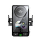 Black wireless car air vent charger holder with built-in cooling fan and front display