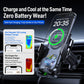 Wireless car air outlet charger holder with cooling fan vents and phone charging indicator