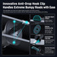 Anti-drop hook clip design on cooling wireless car vent charger holder for secure fit