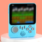 Blue G7 handheld retro games console with screen and circular control pad