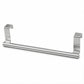 Stainless steel towel rack bar with two end holders, drill-free design
