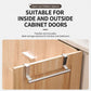 Stainless steel towel rack sliding design for inside cabinet door mounting