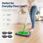 Everyday floor mop set with grey microfiber refill pad covers and green mop head insert