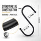 Black iron S-shaped hook, 3.1 cm size, smooth ends, thick metal