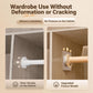 Drill-free telescopic rod adhesive hook holder installed inside cabinet for hanging