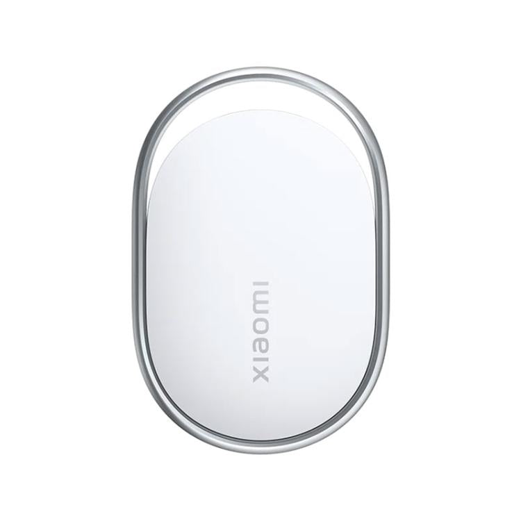 Xiaomi wireless smart tracker tag, white oval with silver rounded frame