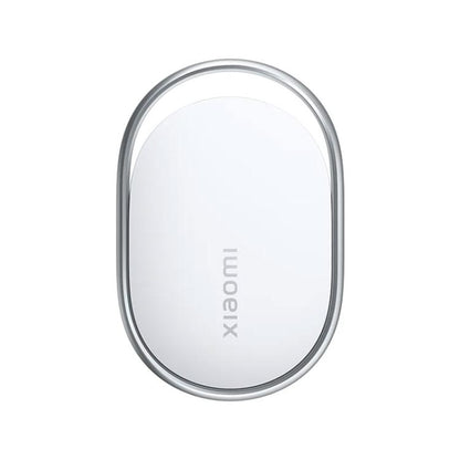 Xiaomi wireless smart tracker tag, white oval with silver rounded frame