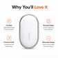 Xiaomi wireless smart tracker tag, oval metallic case with smooth rounded edges