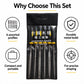 6 assorted rasp files in black storage pouch, compact set for precise shaping