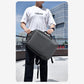 OUMANTU gray laptop backpack with wide front compartment and side strap detail