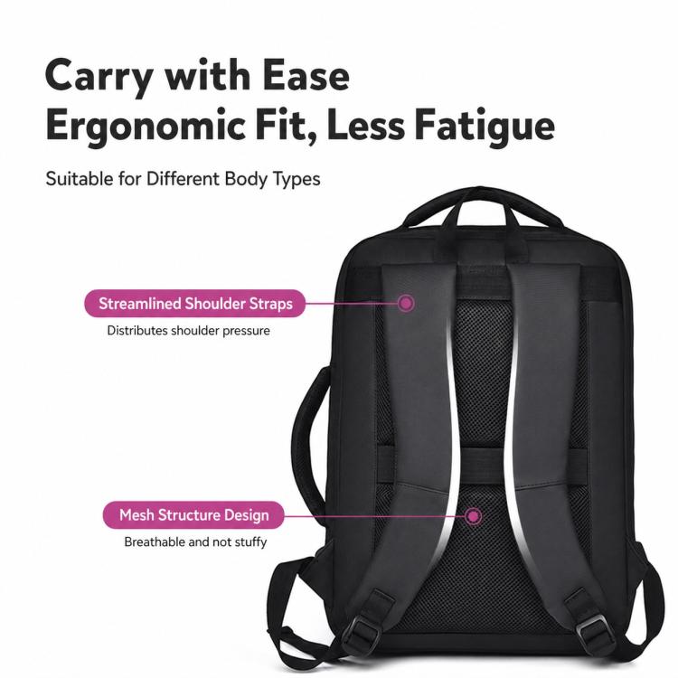 OUMANTU large waterproof laptop backpack with padded adjustable shoulder straps