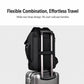 OUMANTU laptop backpack with rear suitcase strap for easy travel, black color
