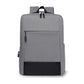 OUMANTU men's laptop backpack in gray, with top handle and zippered front panel