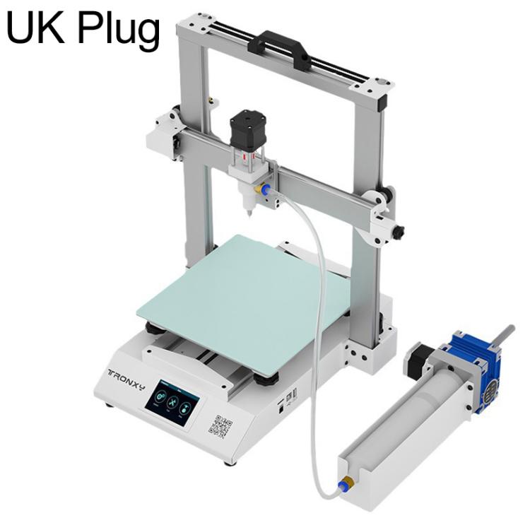 Ceramic 3D printer with UK power plug, mint build plate, right-side extruder unit