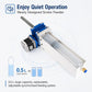 Blue screw feeder module with metal auger and white cylindrical housing