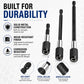 Durable metal hex quick-release extension rods with knurled grip sleeves, 3-piece set