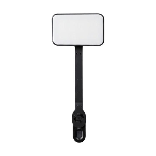 Black mini clip-on reading lamp with rectangular light panel