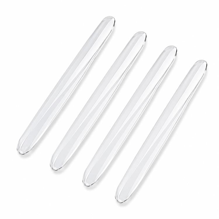Set of four clear door edge guard strips, flexible transparent TPU protection