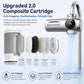Detachable composite filter cartridge with layered filtration media for smart faucet