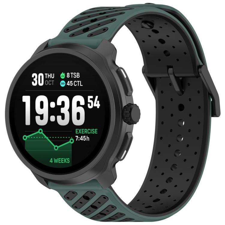 Twill Texture Breathable Silicone Watch Band, 20mm