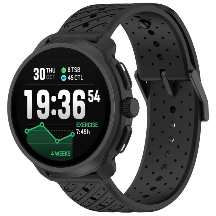 Twill Texture Breathable Silicone Watch Band, 20mm