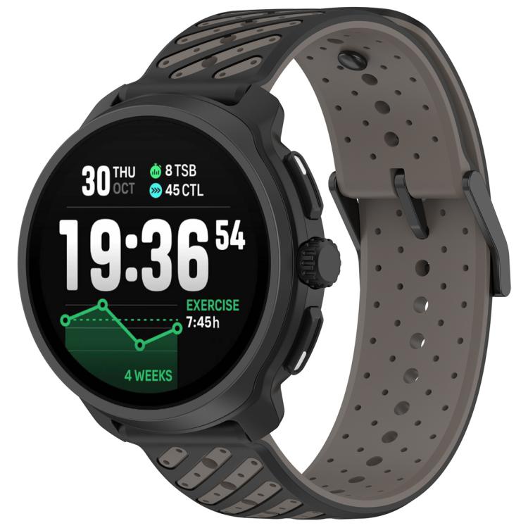 Twill Texture Breathable Silicone Watch Band, 20mm