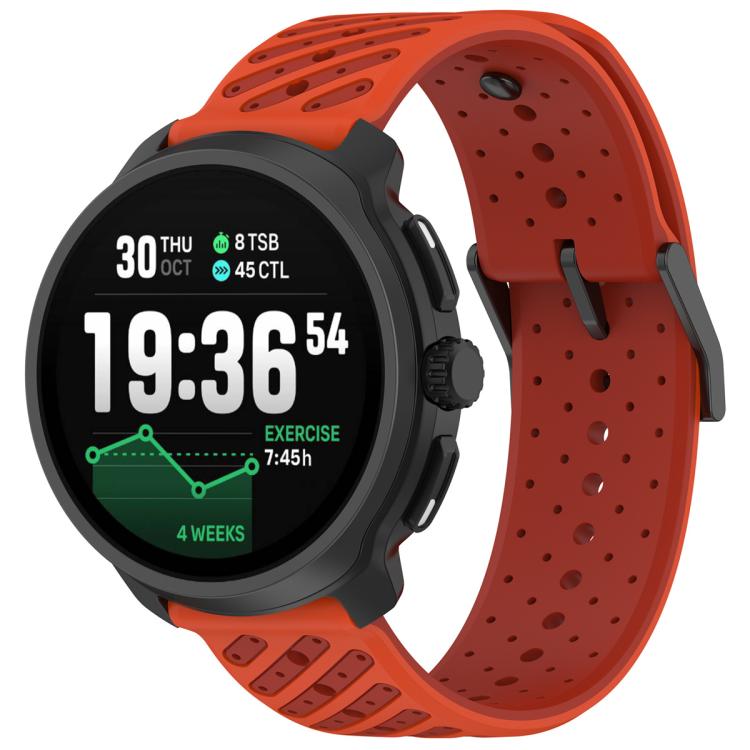 Twill Texture Breathable Silicone Watch Band, 20mm