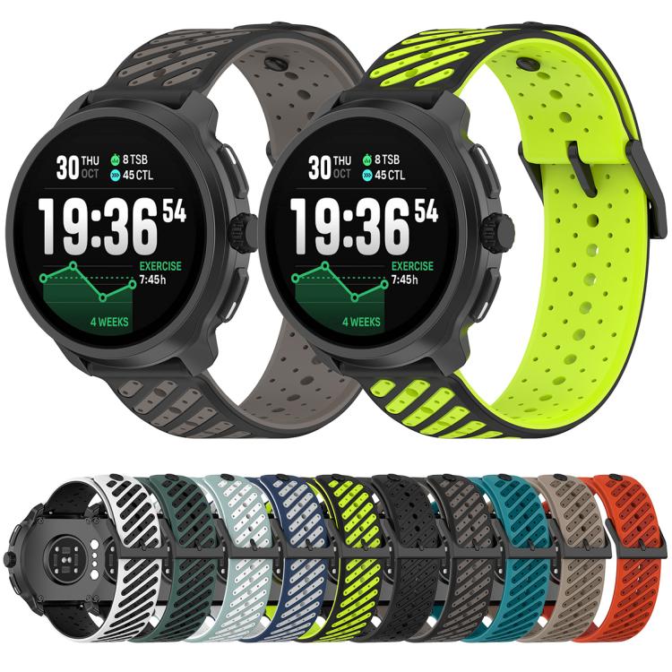 Twill Texture Breathable Silicone Watch Band, 20mm