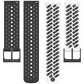 Twill Texture Breathable Silicone Watch Band, 20mm