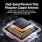 Wireless doorbell receiver circuit close-up with copper antenna chip