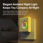 Yellow wireless wall doorbell with glowing colorful music ring and bell icon