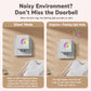 Wireless doorbell receiver with silent mode and ringtone plus flashing light modes