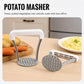 Manual potato masher and spare perforated plate accessory with white handles