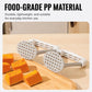 PP manual potato masher attachments and perforated plates in white and gray finish