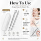 2-piece manual blackhead remover tool kit with loop extractor and wide scraper