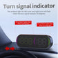 Car GPS HUD speedometer with turn-signal ambient light indicator on device