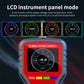 OBDII/EOBD diagnostic tool LCD panel mode showing gauge-style readings