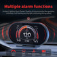 Car gauge with alarm indicators and large 120 km/h speed dial