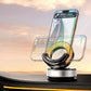 Black vacuum suction cup phone car mount with orange accent ring and holder