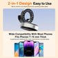 Black suction phone mount with parking number plate ring and silver base
