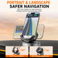 Black vacuum suction cup phone car mount with 360 rotation for portrait and landscape