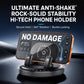 Car smartphone holder with rotating suction base and dual side grips, phone attached