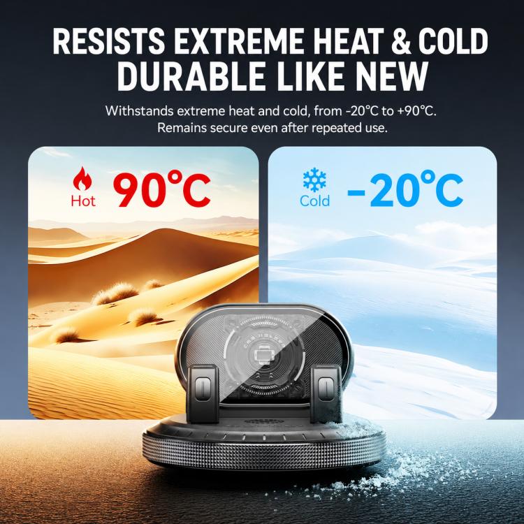 Durable black car phone mount with rotating suction base