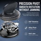 Rotating car phone mount base with precision pivot and smooth anti-jam design