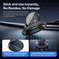 Compact black self-adhesive phone mount base with textured grip ring