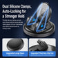 Black rotating phone mount with dual silicone clamps and thick non-slip base