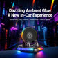 Wireless charging phone holder with rotating base and color-changing LED ring