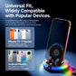 Rotating car wireless charging holder with phone cradle and rainbow RGB light ring
