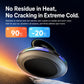 Wireless charging phone holder with black adhesive base and rotating charging disc