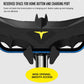 Bat-style car air vent mount with wide opening for phone charging port, black